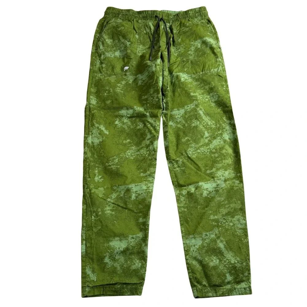 Fabletics Joggers Mens L Neo Olive Ambient Noise Green Camo Print Active Pants
